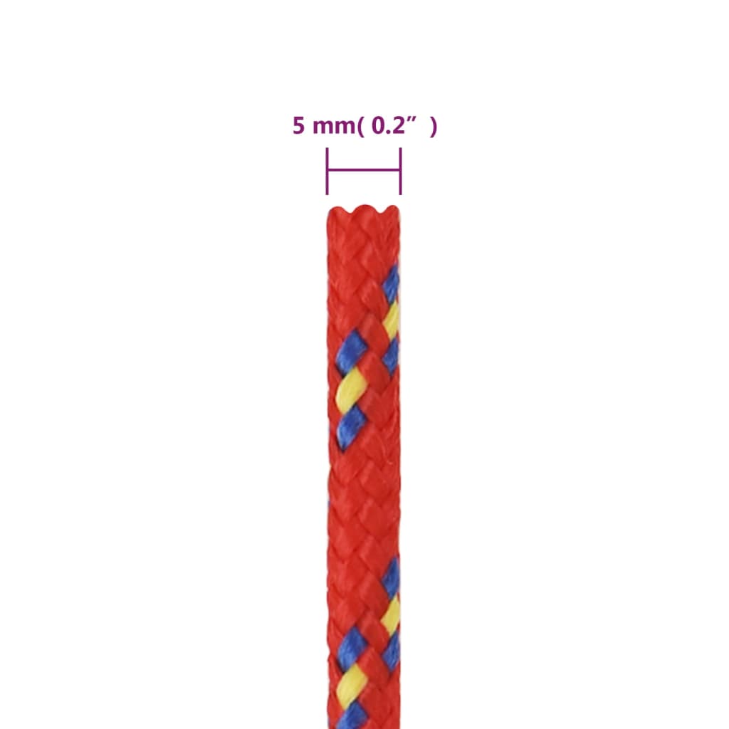 Veneköysi punainen 5 mm 50 m polypropeeni