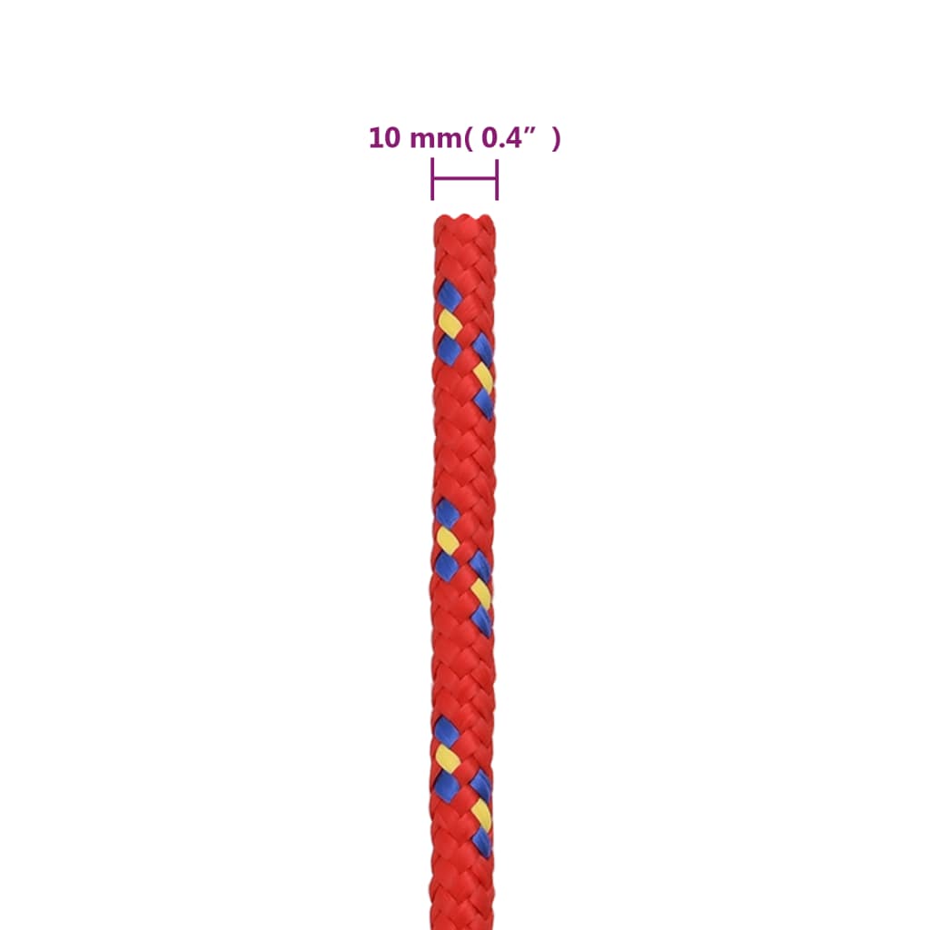 Veneköysi punainen 10 mm 25 m polypropeeni