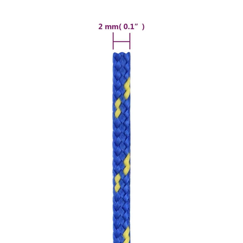 Veneköysi sininen 2 mm 250 mm polypropeeni