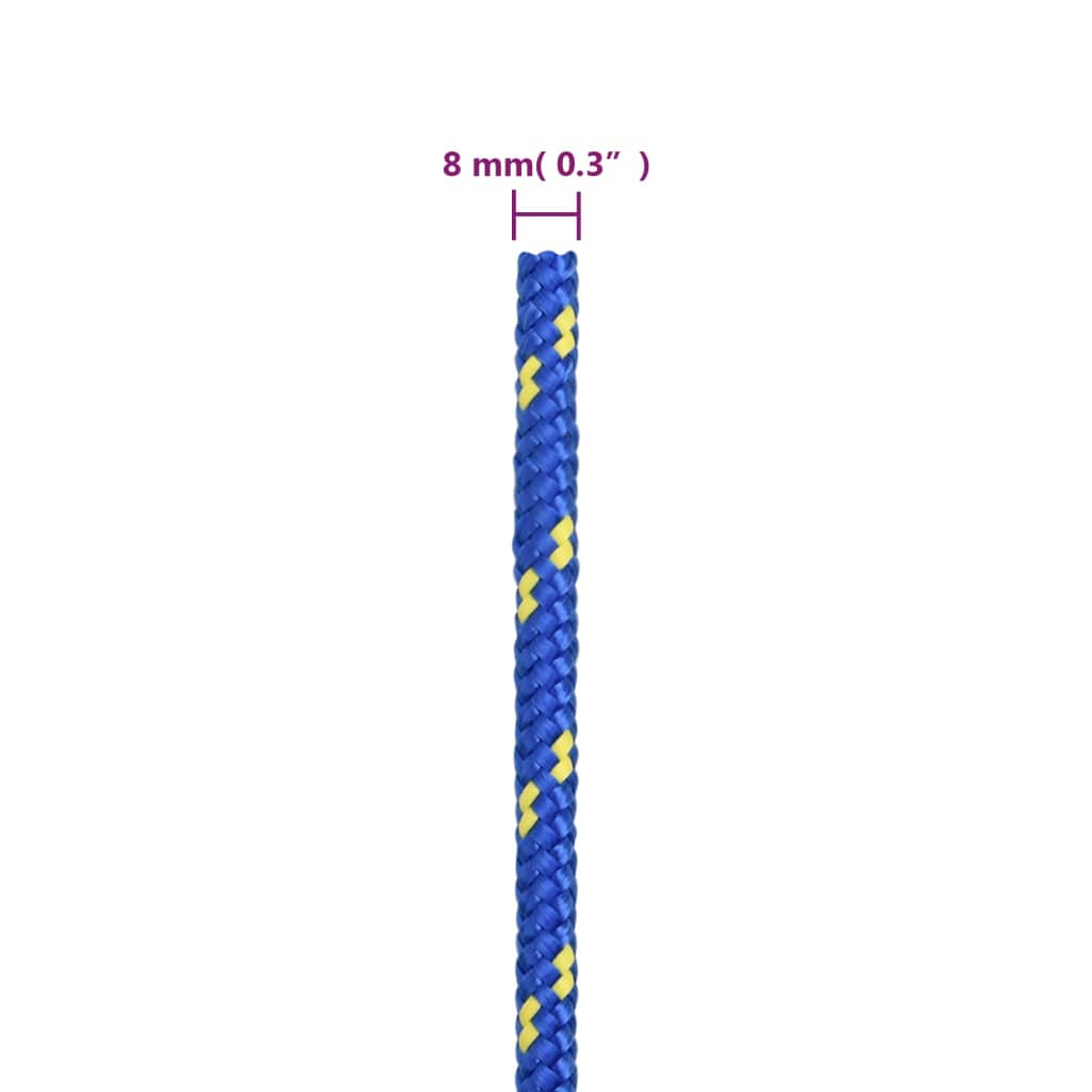 Veneköysi sininen 8 mm 25 m polypropeeni