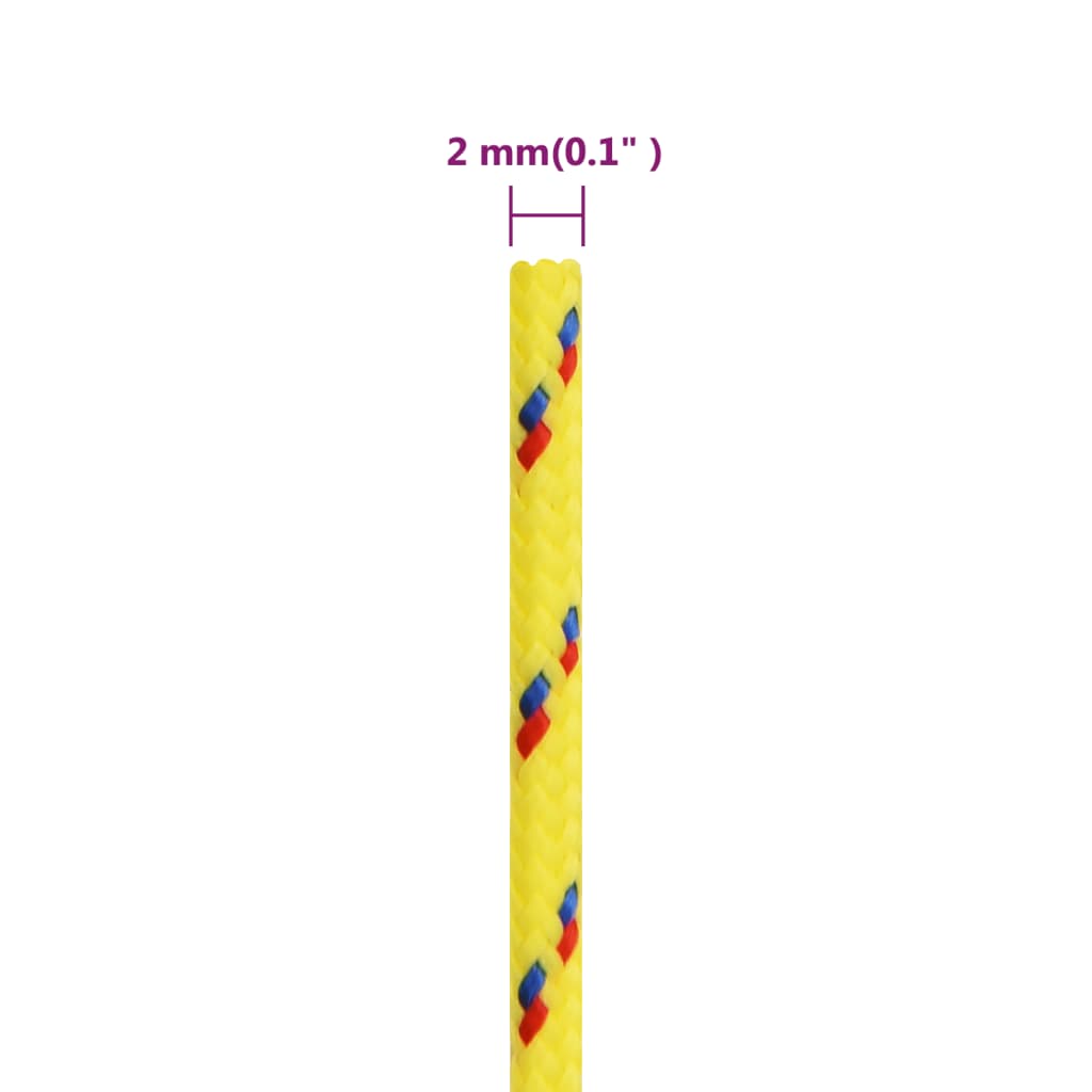 Veneköysi keltainen 2 mm 25 m polypropeeni