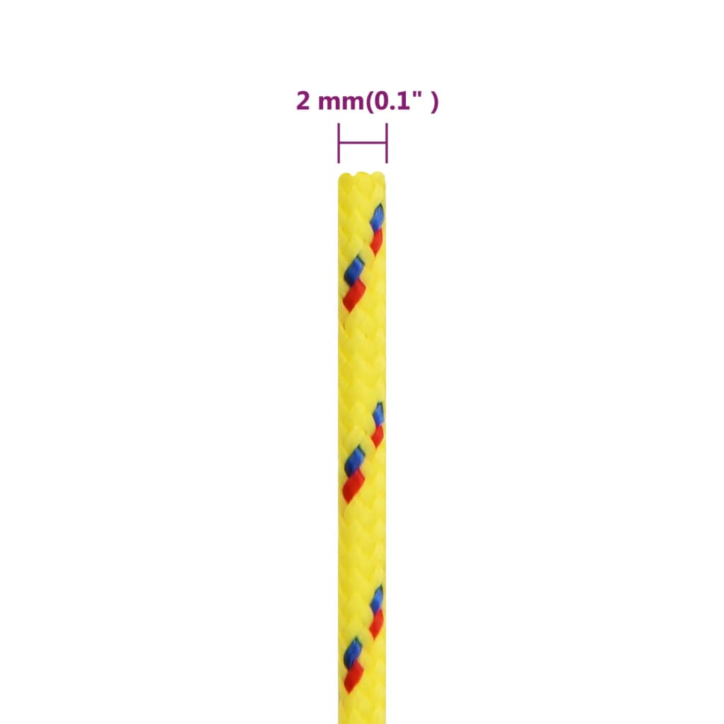 Veneköysi keltainen 2 mm 50 m polypropeeni