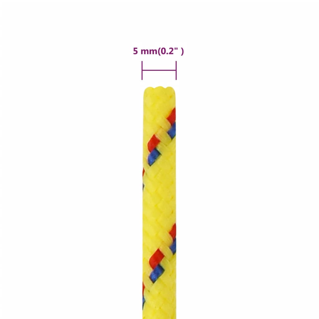 Veneköysi keltainen 5 mm 25 m polypropeeni