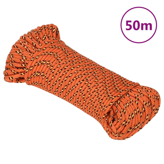 Bootsseil orange 3 mm 50 m Polypropylen