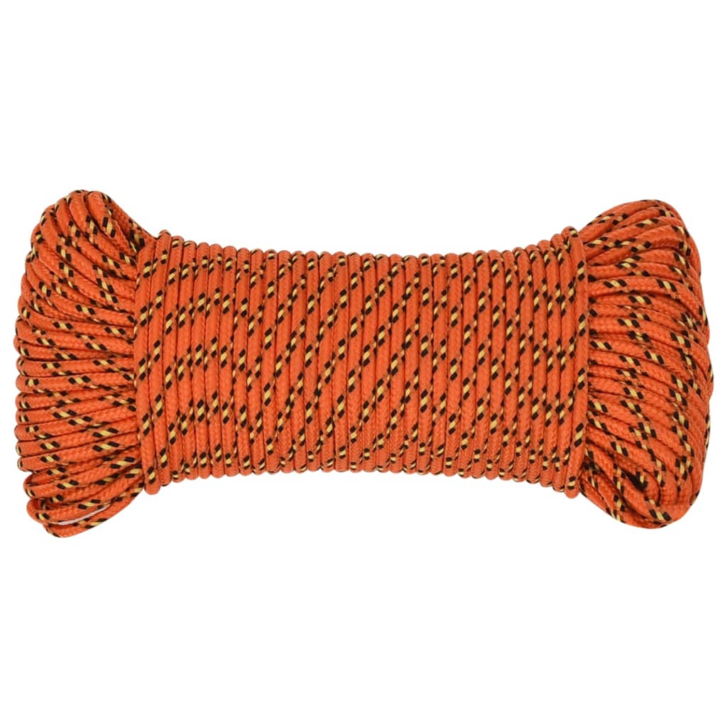 Bootsseil orange 3 mm 50 m Polypropylen