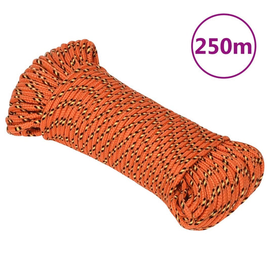 Bootsseil orange 4 mm 250 m Polypropylen