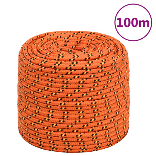 Bootsseil orange 6 mm 100 m Polypropylen