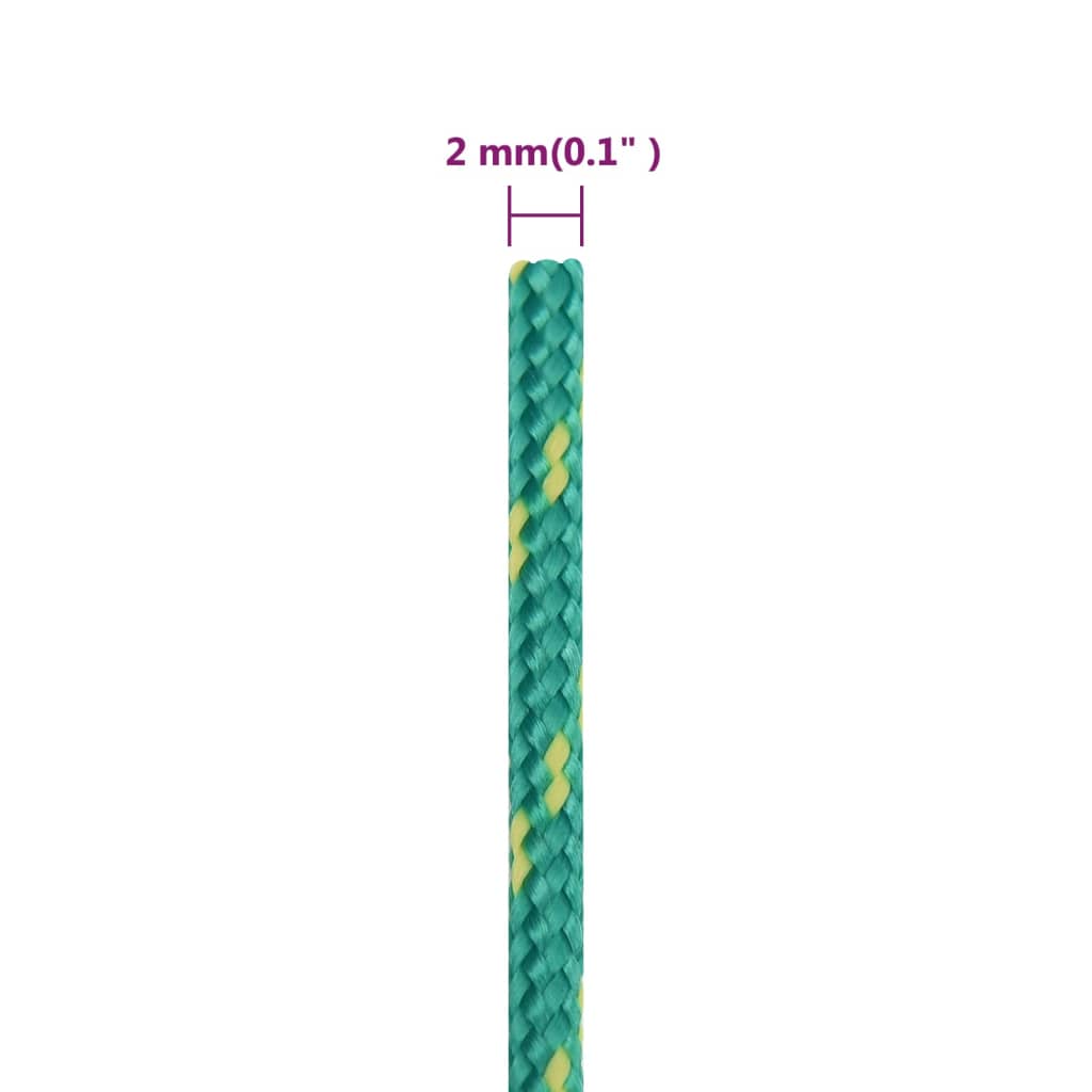 Veneköysi vihreä 2 mm 100 m polypropeeni