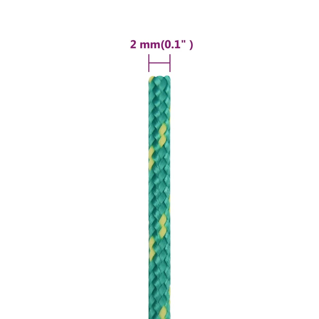 Veneköysi vihreä 2 mm 250 m polypropeeni