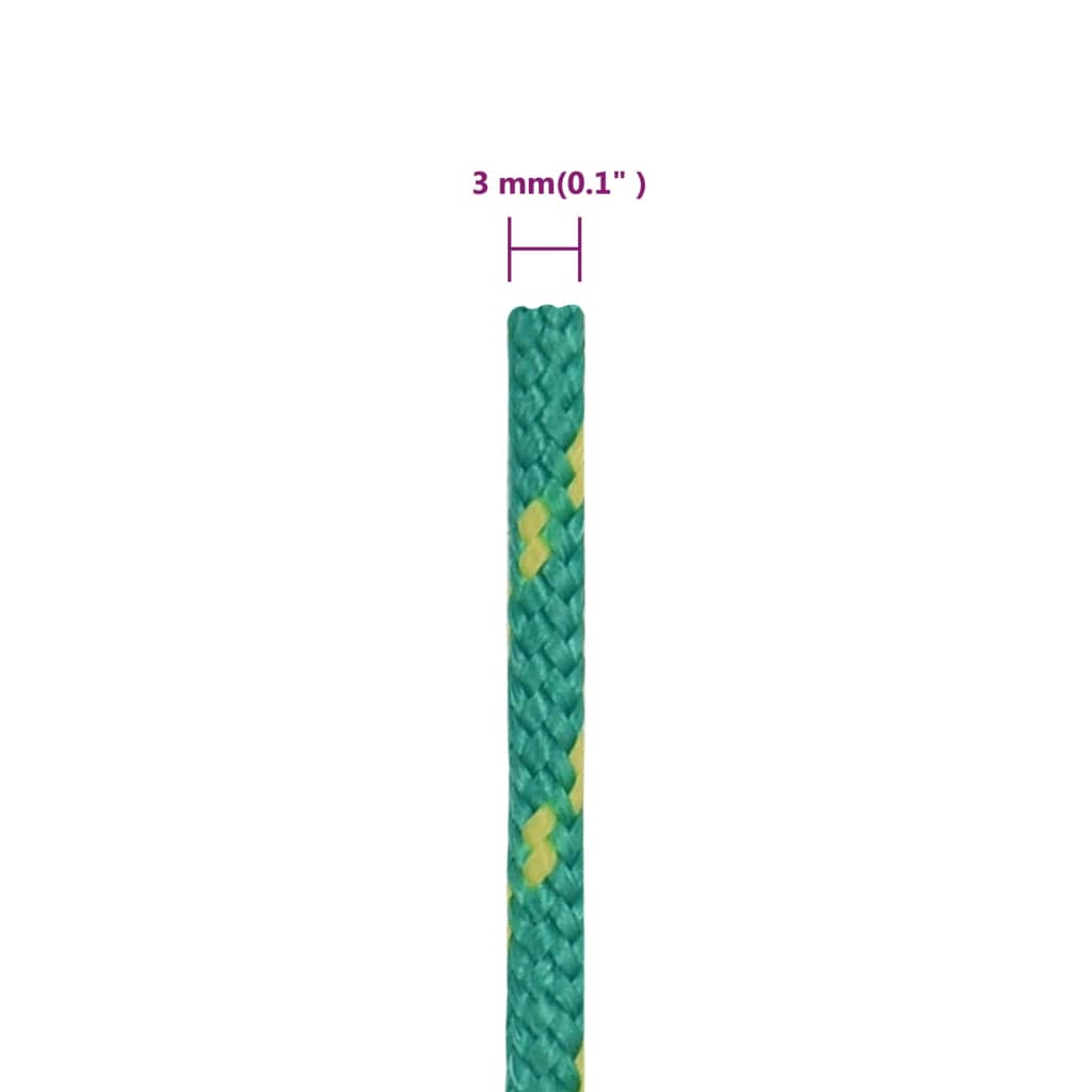 Veneköysi vihreä 3 mm 250 m polypropeeni