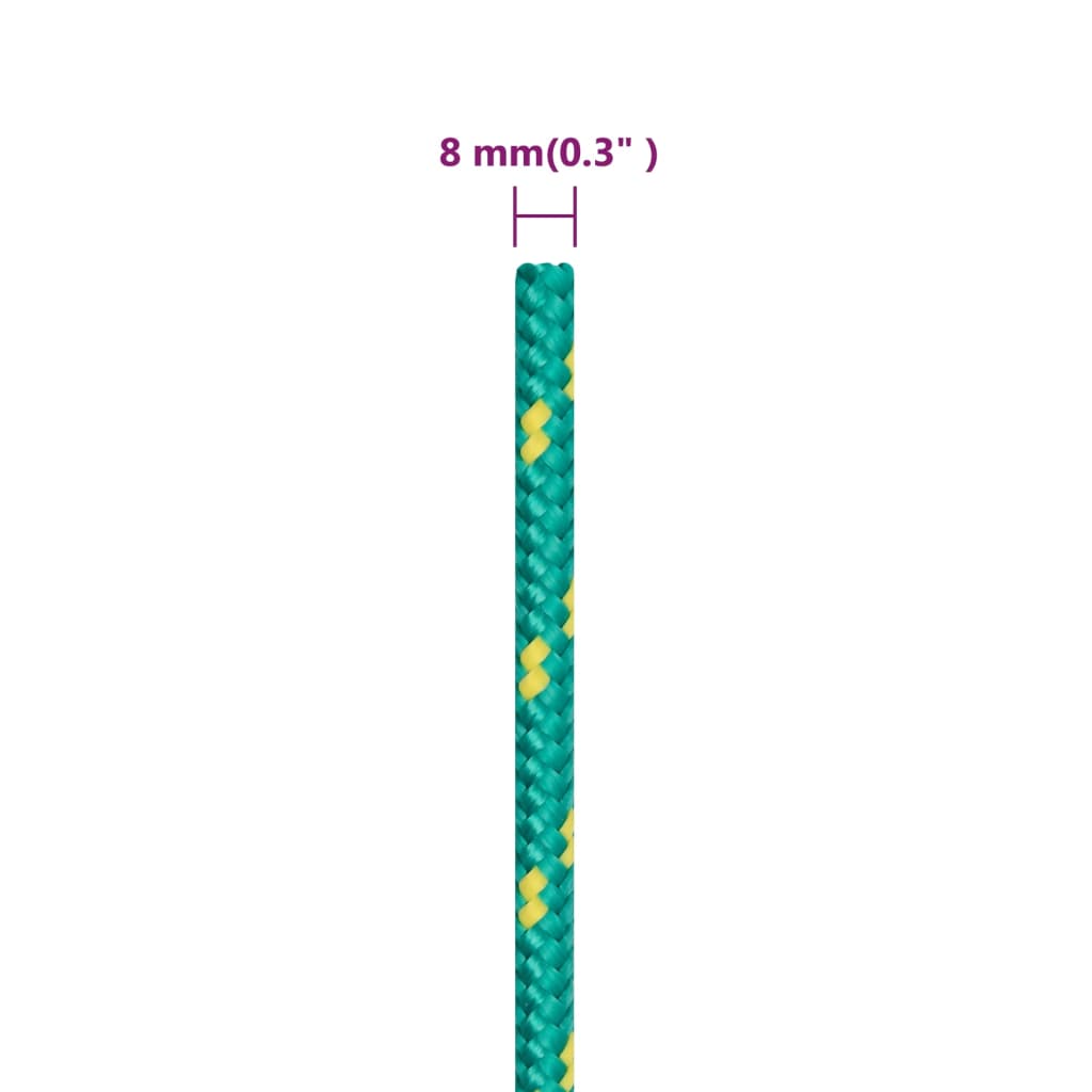 Veneköysi vihreä 8 mm 25 m polypropeeni