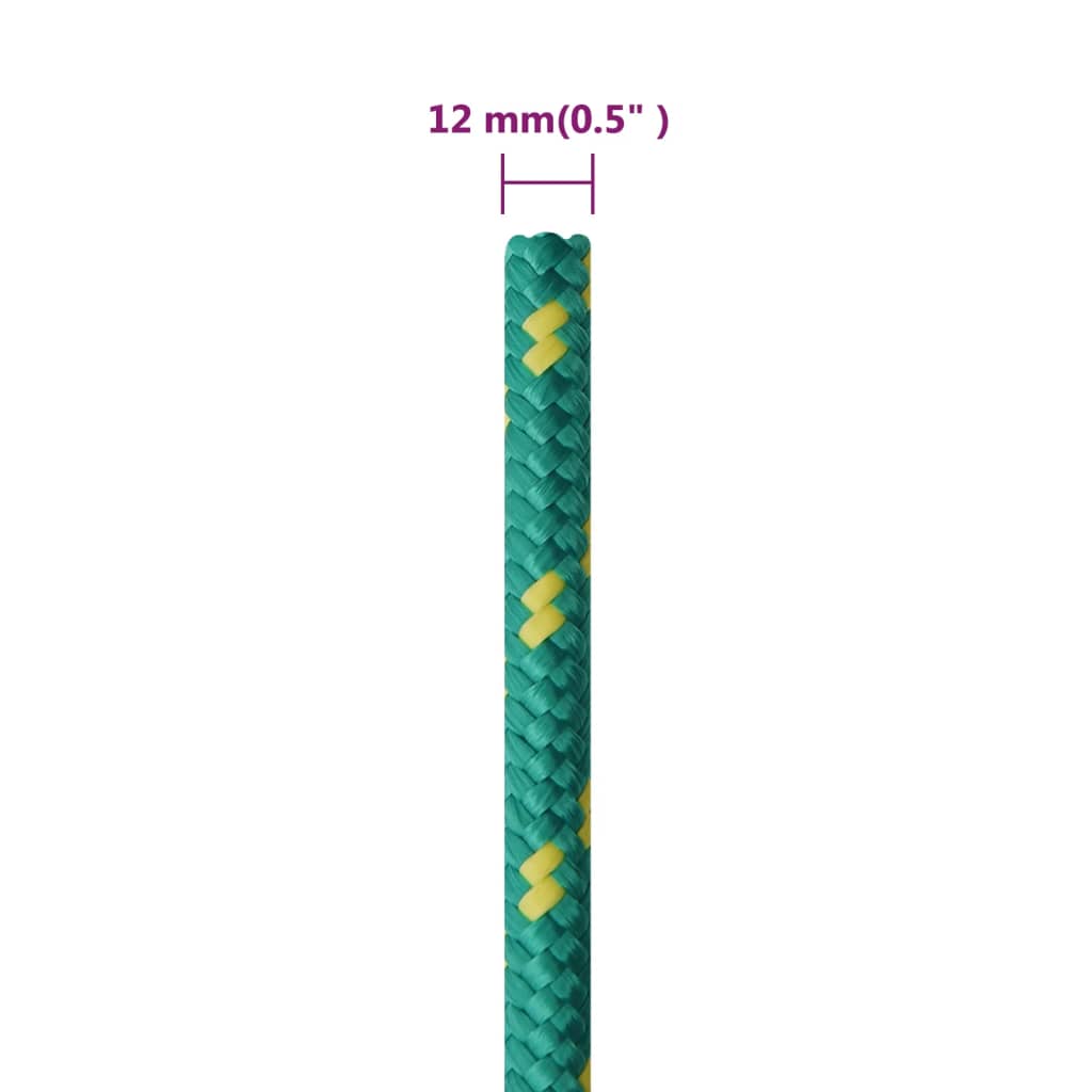 Veneköysi vihreä 12 mm 25 m polypropeeni