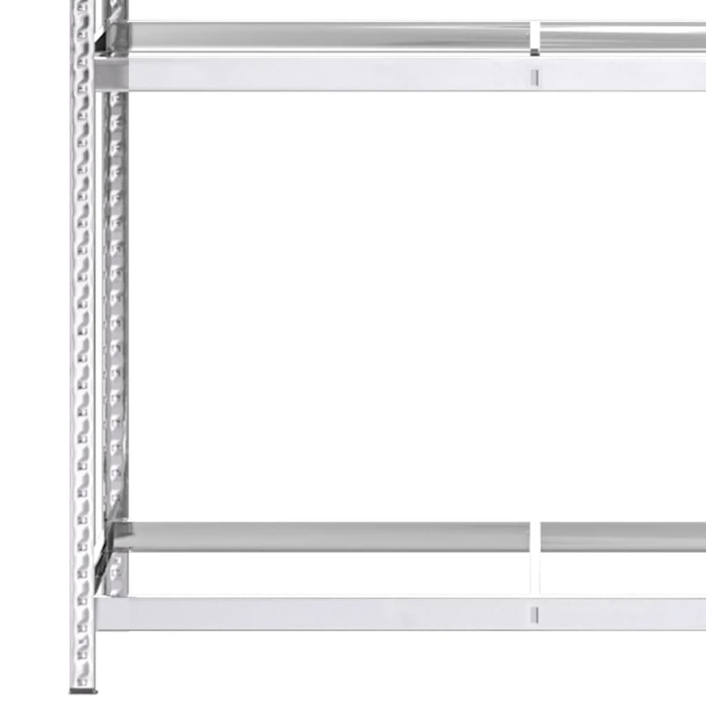 2-tasoinen Rengasteline hopea 110x40x180 cm teräs