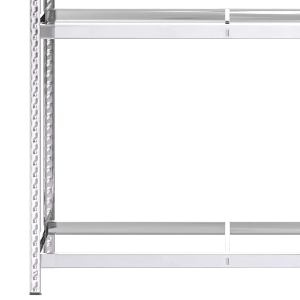 2-tasoinen Rengasteline 2 kpl hopea 110x40x180 cm teräs