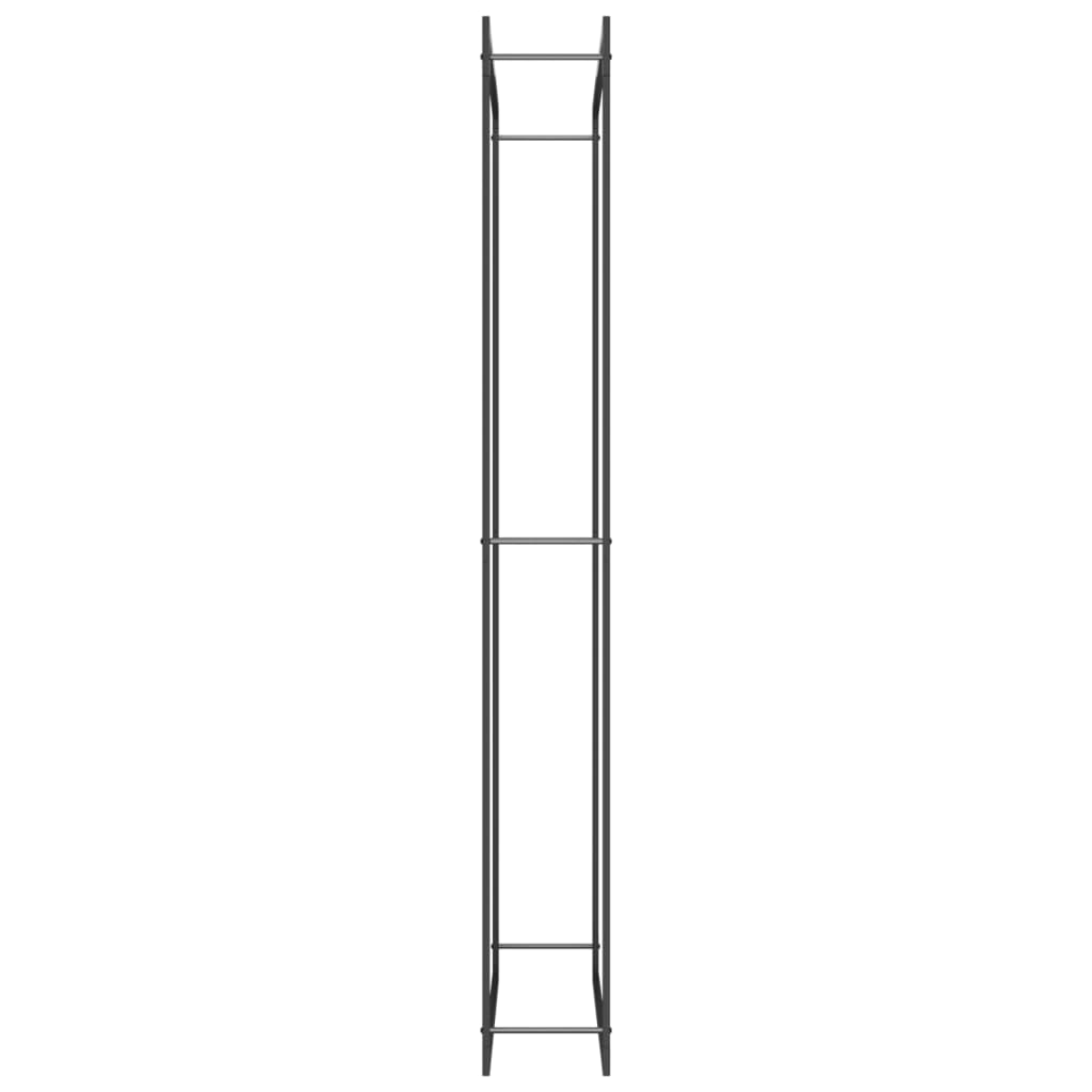 Polttopuuteline mattamusta 110x28x214 cm teräs