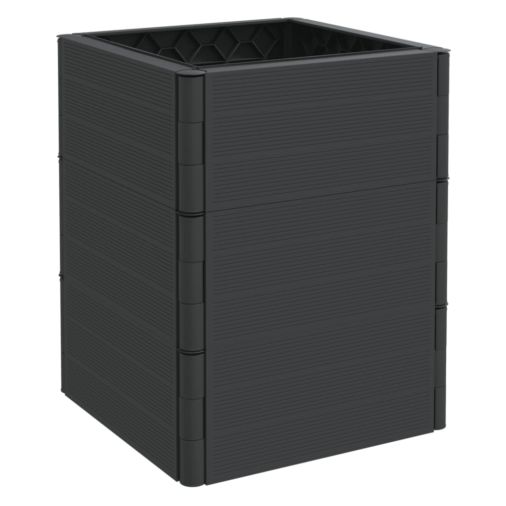 Garden flower box anthracite PP