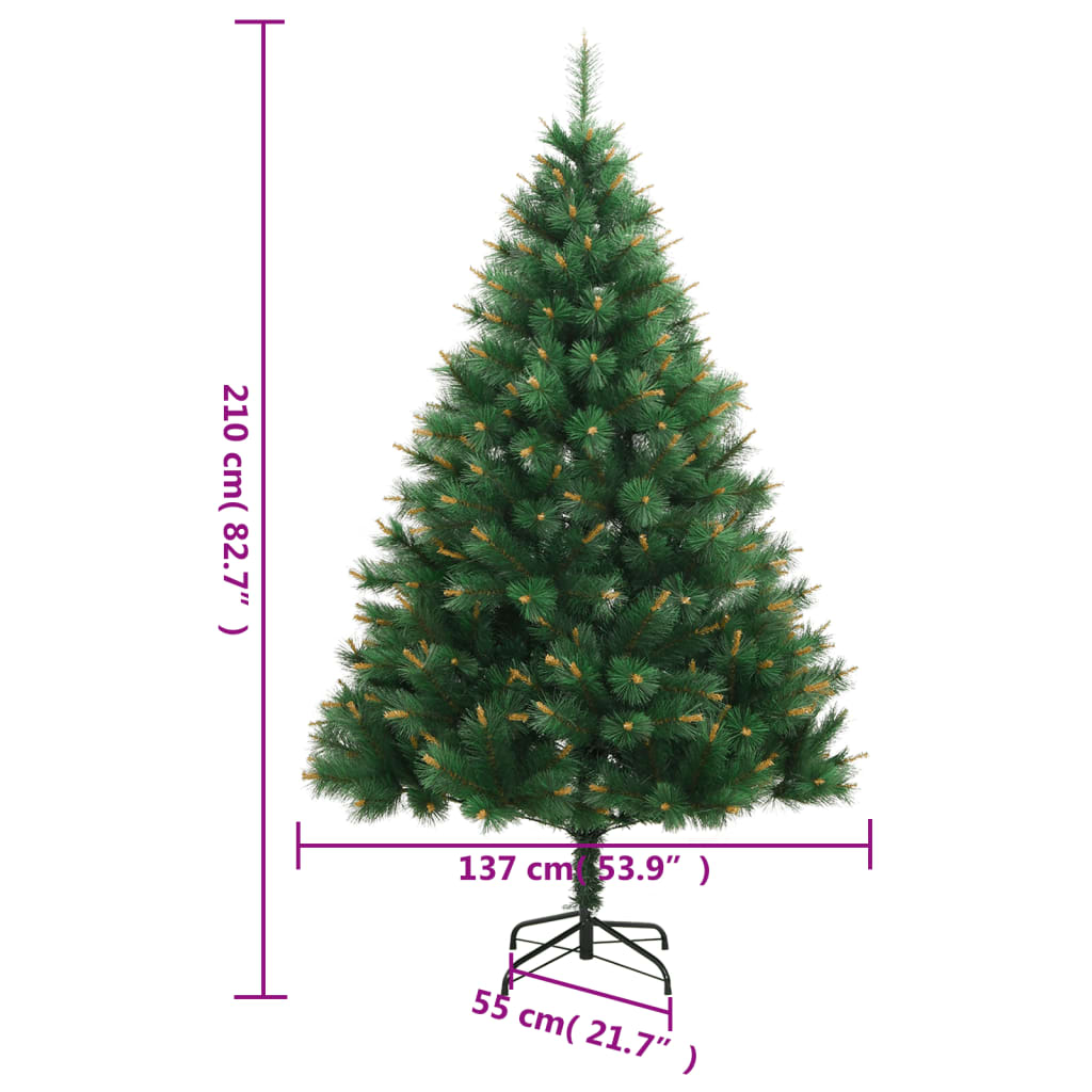 Tekojoulukuusi saranoilla ja jalustalla 210 cm