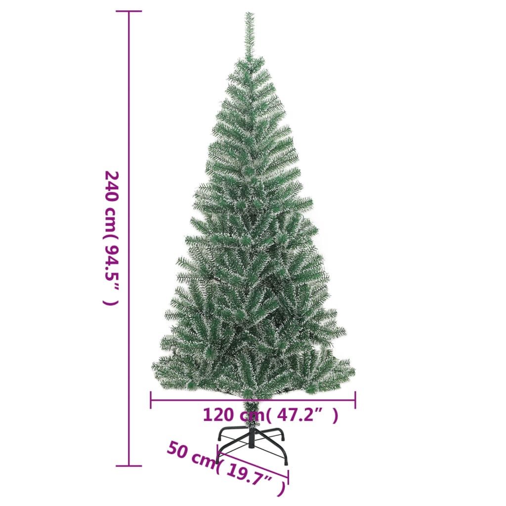 Tekojoulukuusi lumihuurteella vihreä 240 cm