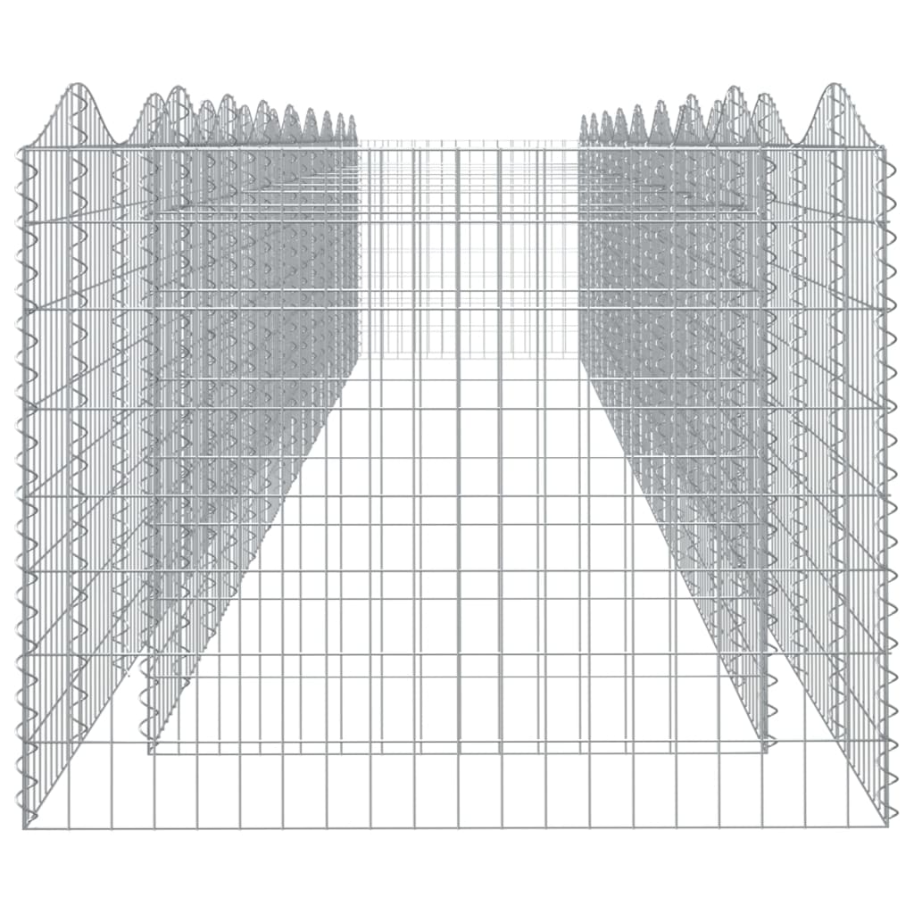 Kivikori/kukkalaatikko 800x100x100 cm galvanoitu rauta