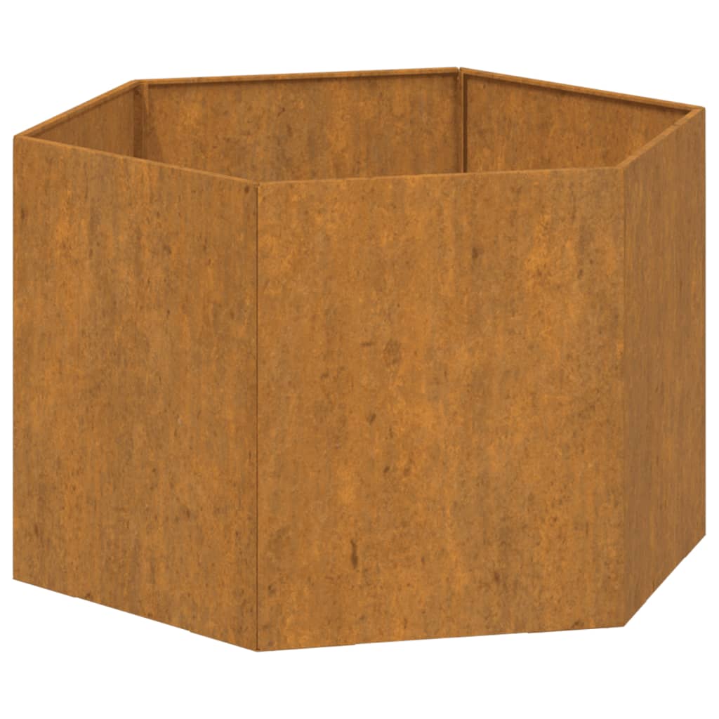 Kukkalaatikko ruoste 60x60x45 cm Corten teräs