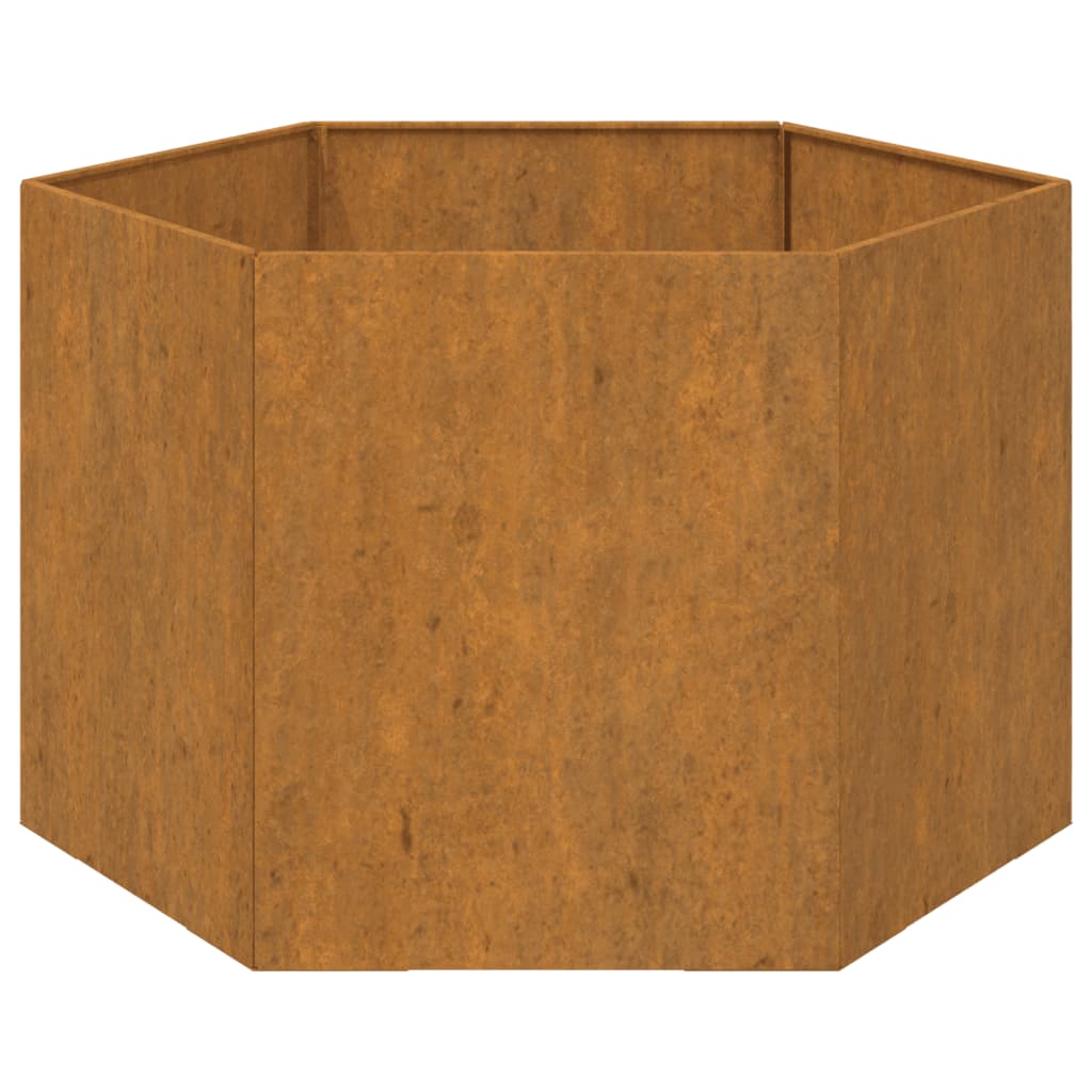 Kukkalaatikko ruoste 60x60x45 cm Corten teräs