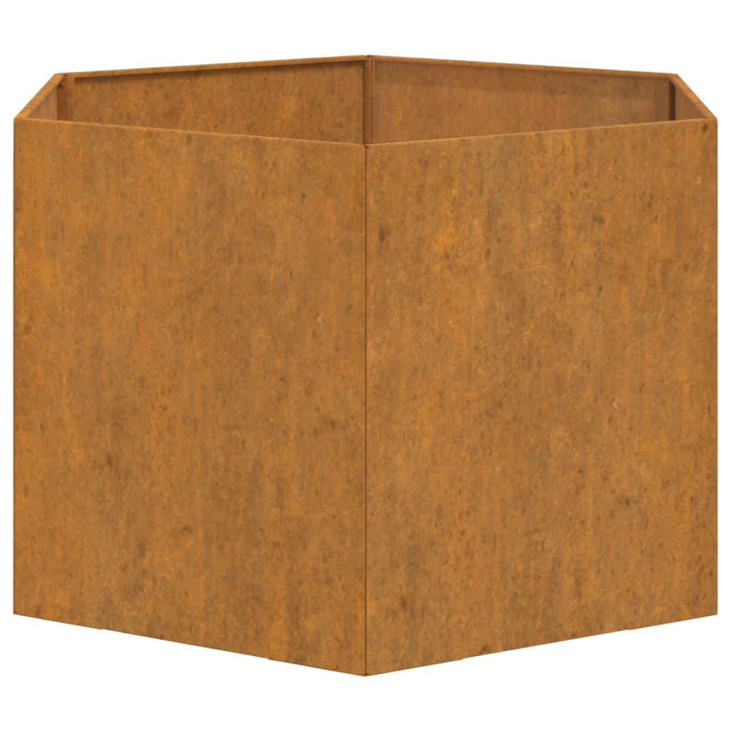 Kukkalaatikko ruoste 60x60x45 cm Corten teräs