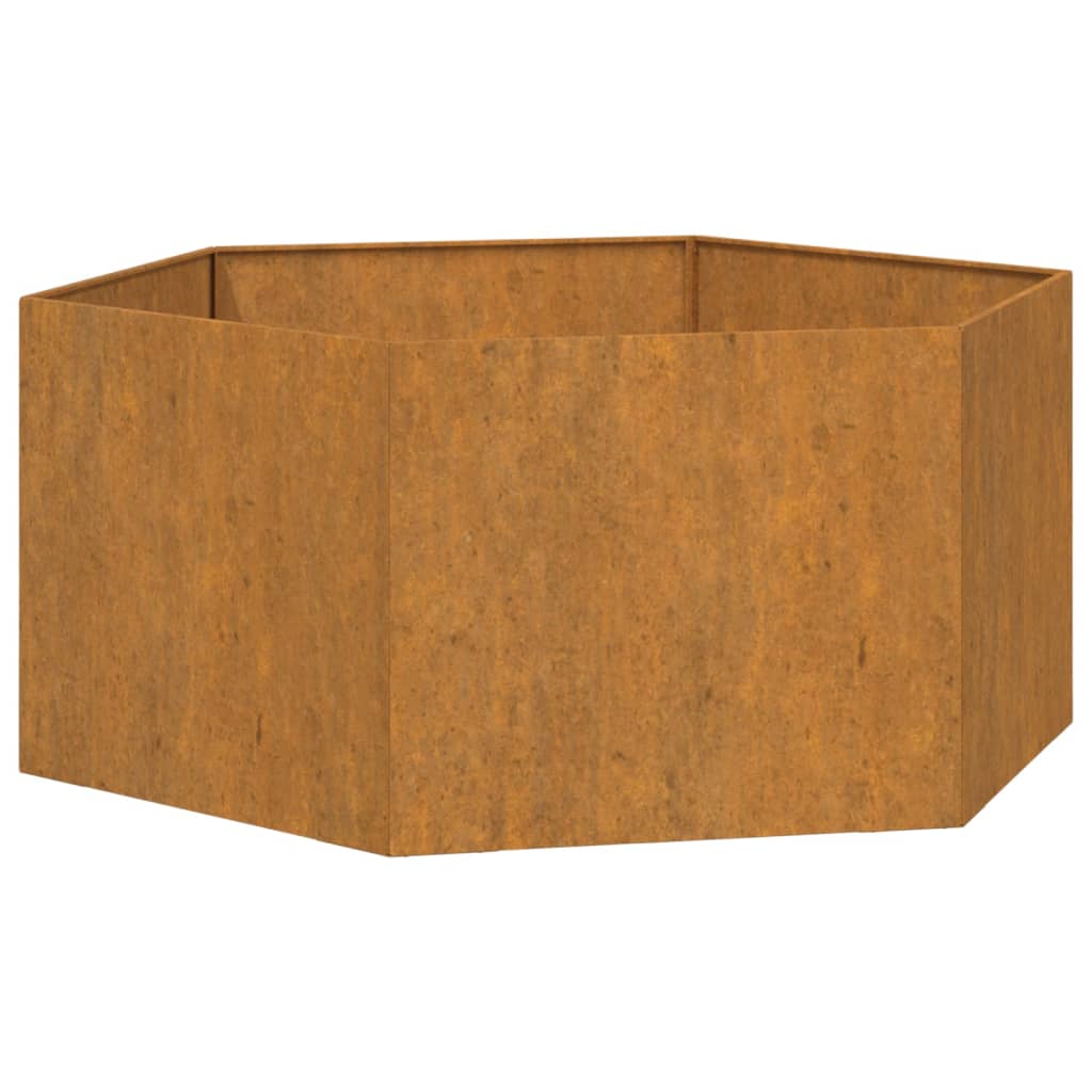 Kukkalaatikko ruoste 90x90x45 cm Corten teräs