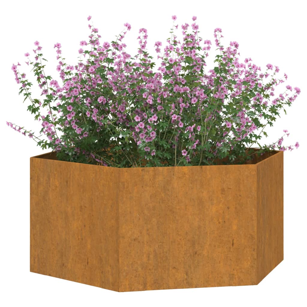 Kukkalaatikko ruoste 90x90x45 cm Corten teräs