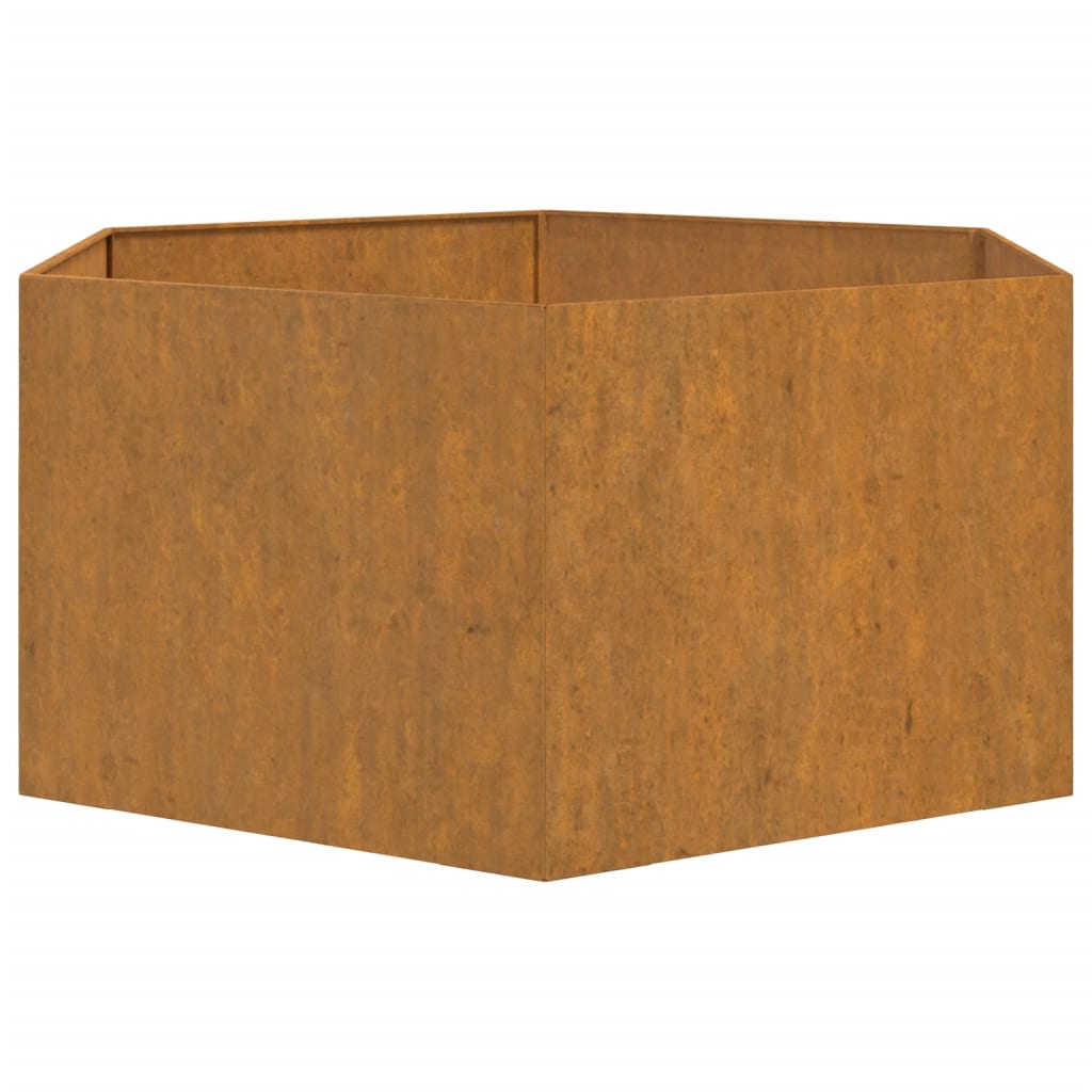 Kukkalaatikko ruoste 90x90x45 cm Corten teräs