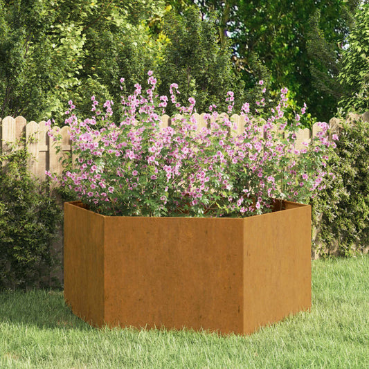 Kukkalaatikko ruoste 90x90x45 cm Corten teräs