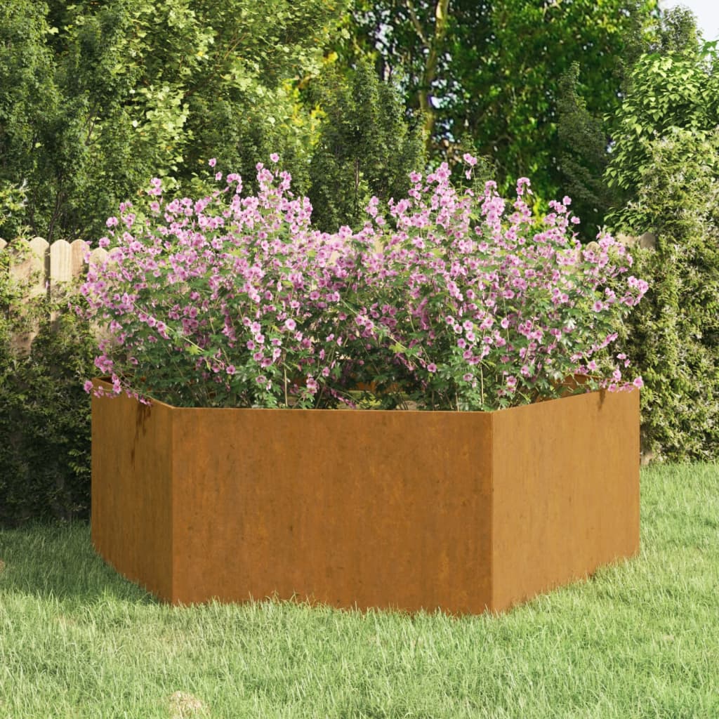 Flower box rust 138x120x45 cm Corten steel