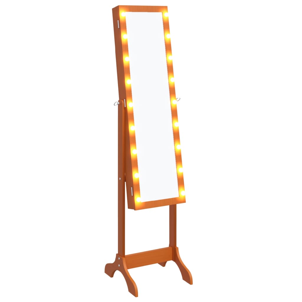 Vapaasti seisova peili LED-valoilla 34x37x146 cm