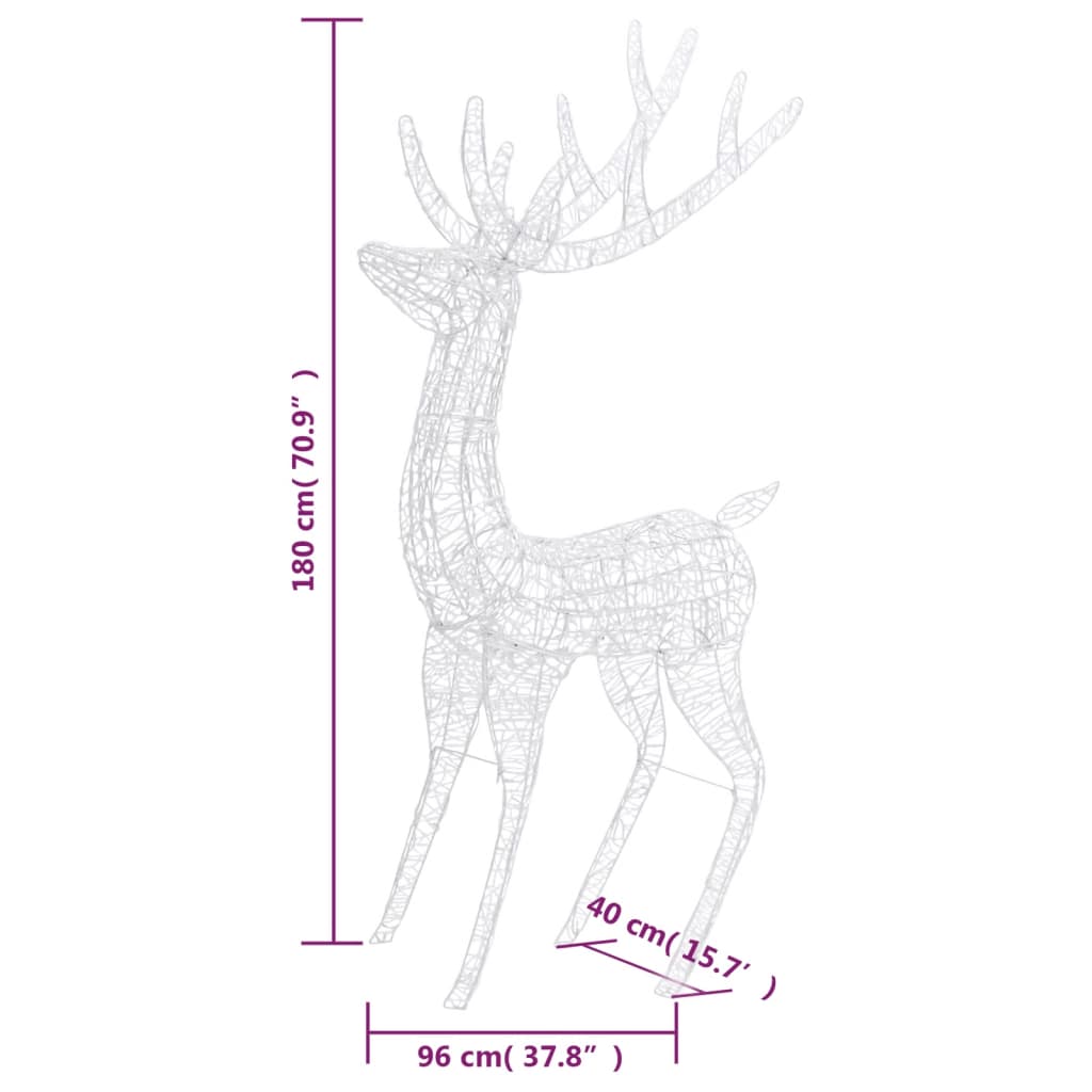 XXL Jouluporot akryyli 250 LED-valoa 2 kpl 180 cm monivärinen