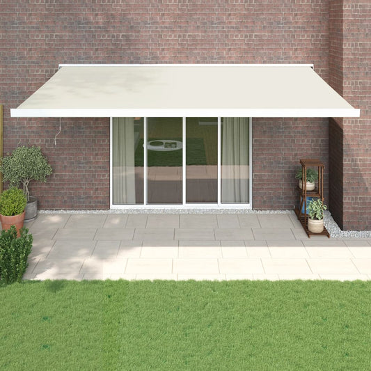 Retractable awning cream 5x3 m fabric/aluminum