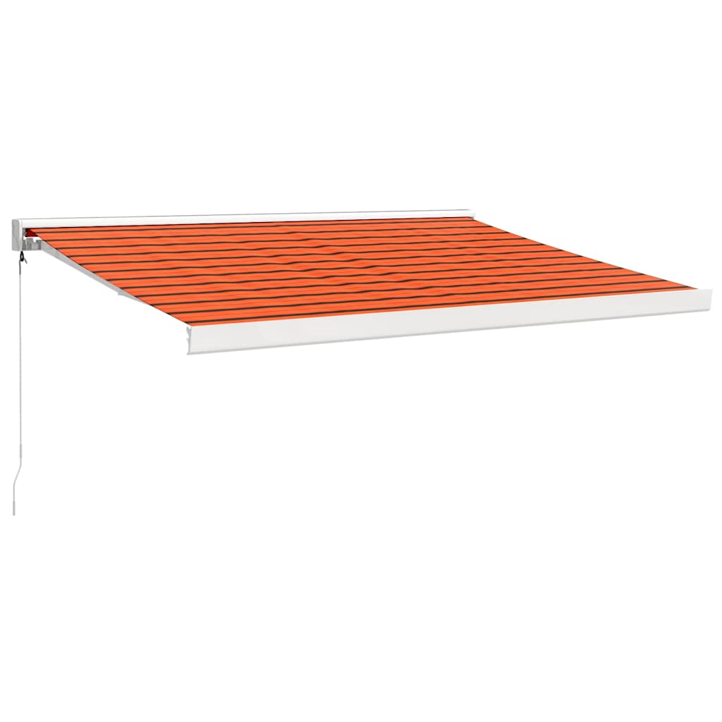 Retractable awning orange-brown 3x2.5 m fabric/aluminum