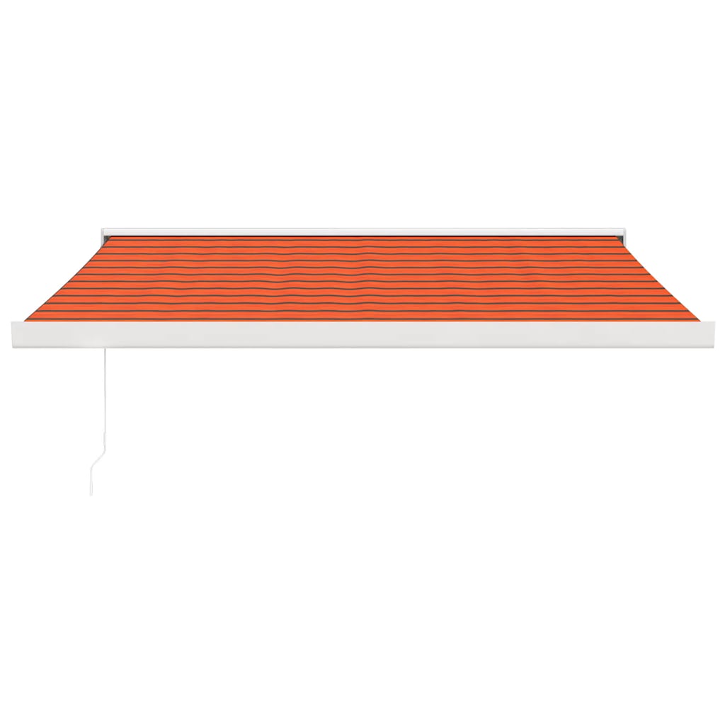 Retractable awning orange-brown 3x2.5 m fabric/aluminum