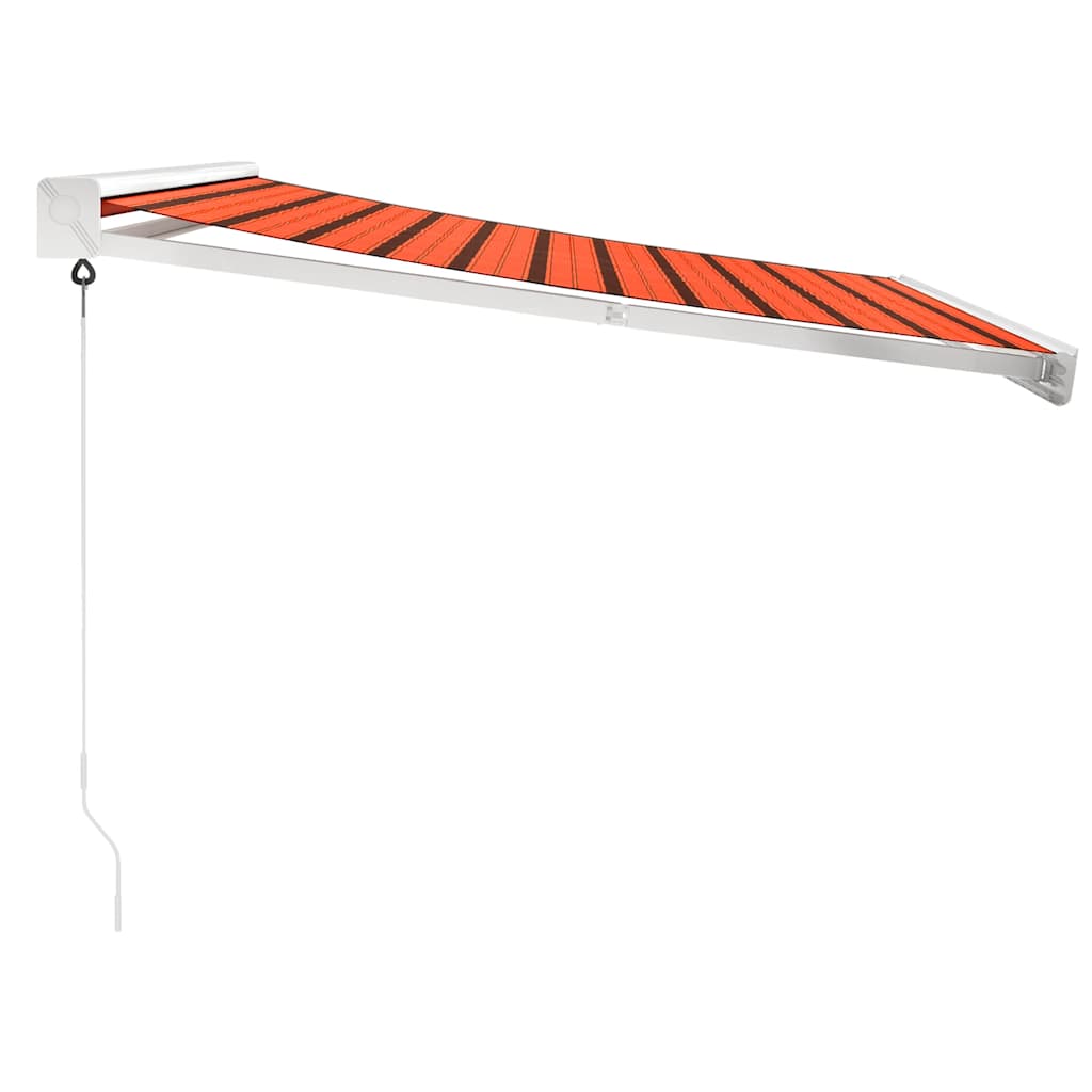 Retractable awning orange-brown 3x2.5 m fabric/aluminum