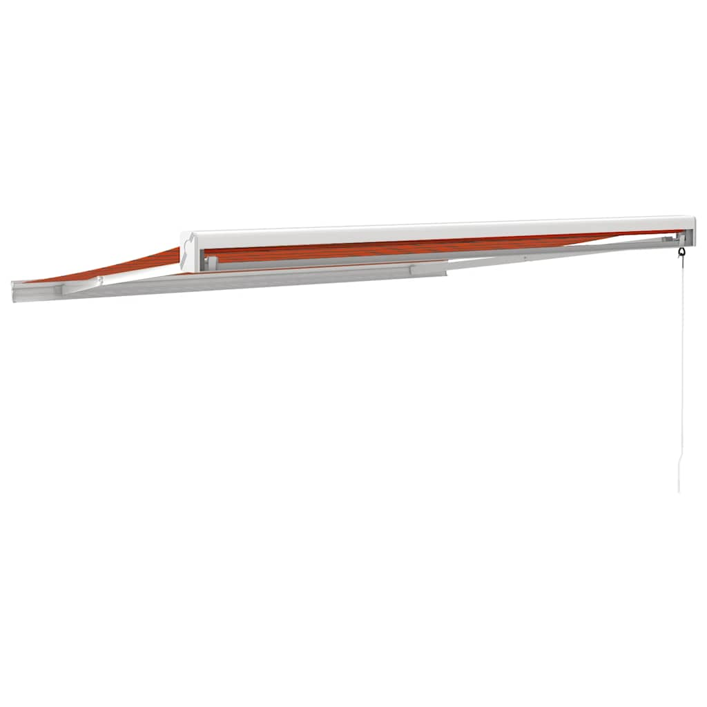 Retractable awning orange-brown 3x2.5 m fabric/aluminum