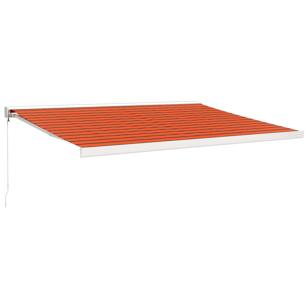 Einziehbare Markise orange-braun 4,5x3 m Stoff/Aluminium