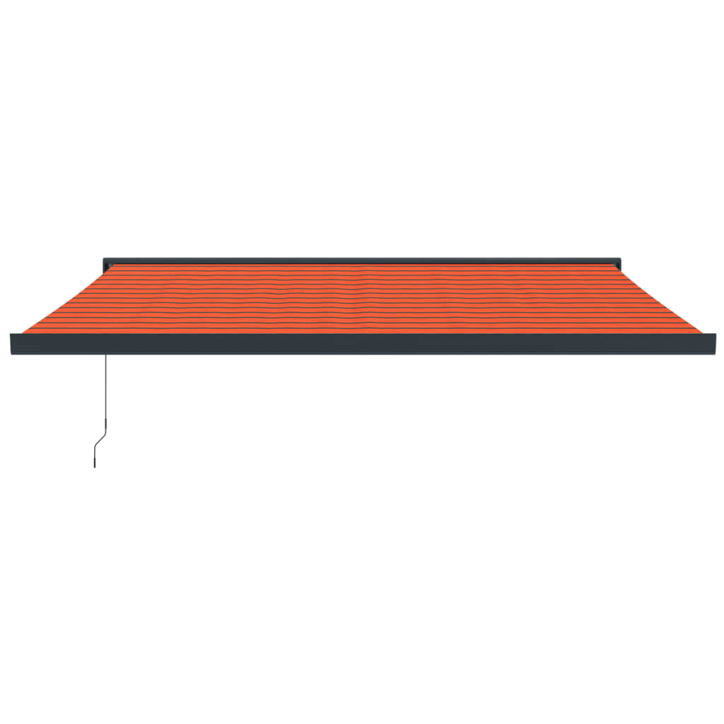 Retractable awning orange-brown 4.5x3 m fabric/aluminum