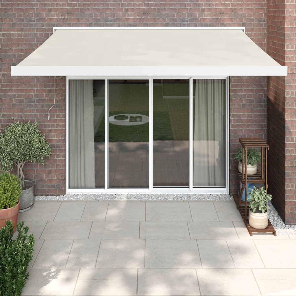 Retractable awning cream 3x2.5 m fabric/aluminum