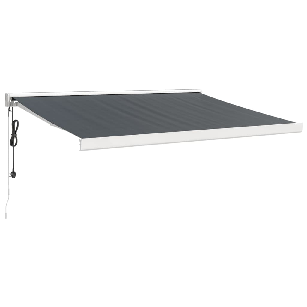 Retractable awning anthracite 3.5x2.5 m fabric/aluminum