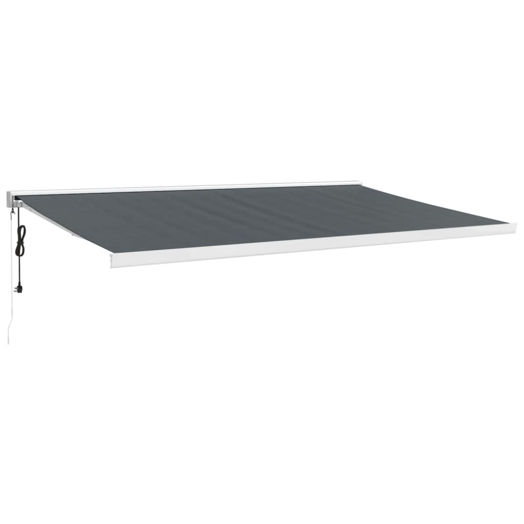 Retractable awning anthracite 5x3 m fabric/aluminum