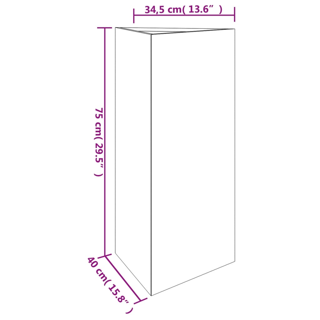 Garden flower box 40x34.5x75 cm Corten steel