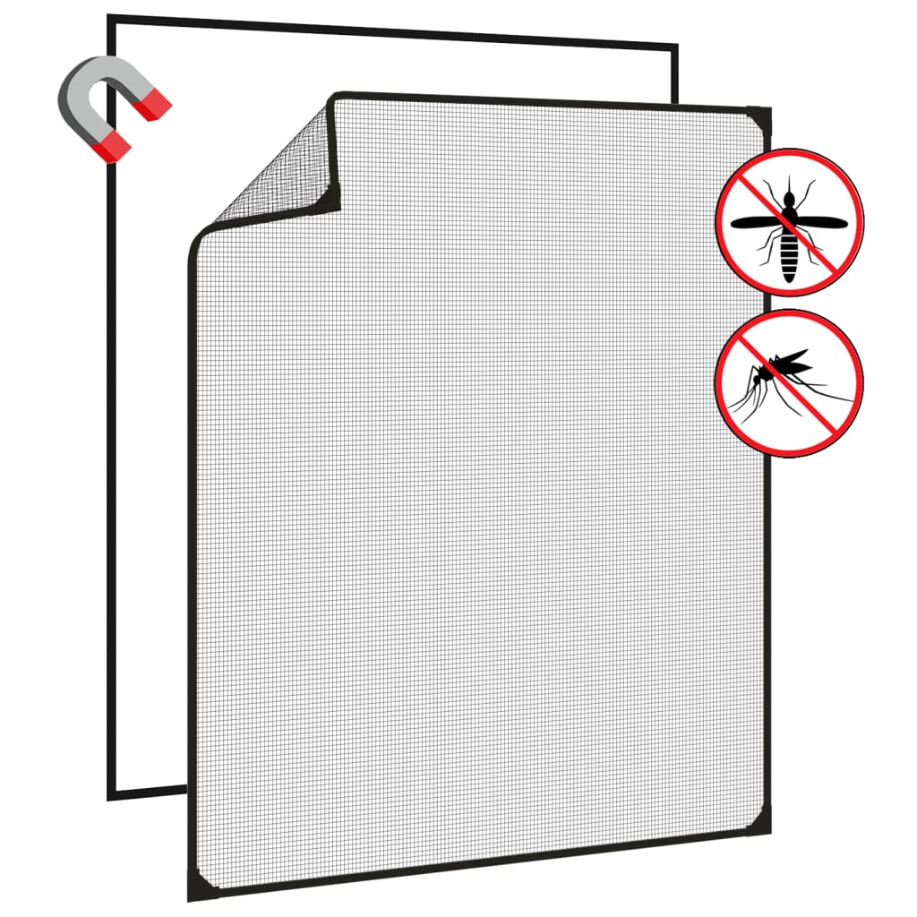 Magneettinen hyönteisverkko ikkunaan antrasiitti 100x120 cm