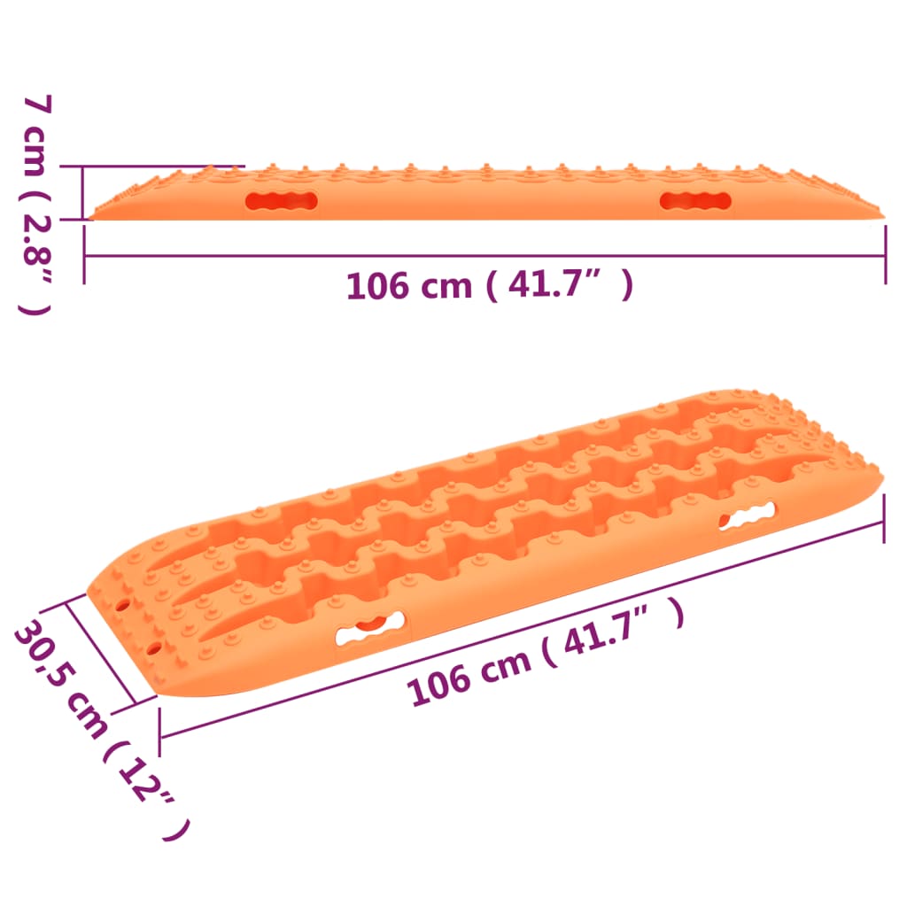 Luistonestomatto 2 kpl oranssi 106x30,5x7 cm nailon