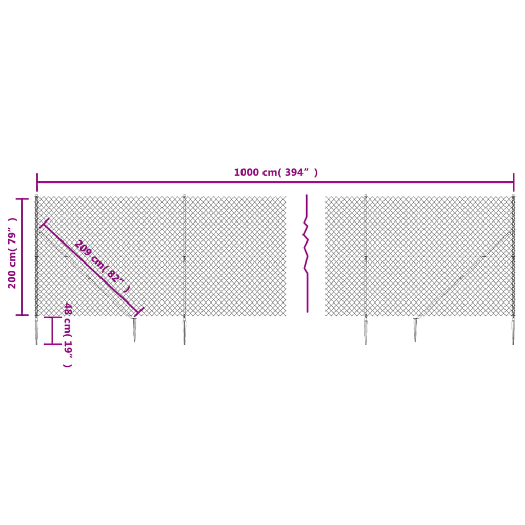 Verkkoaita maapiikeillä vihreä 2x10 m