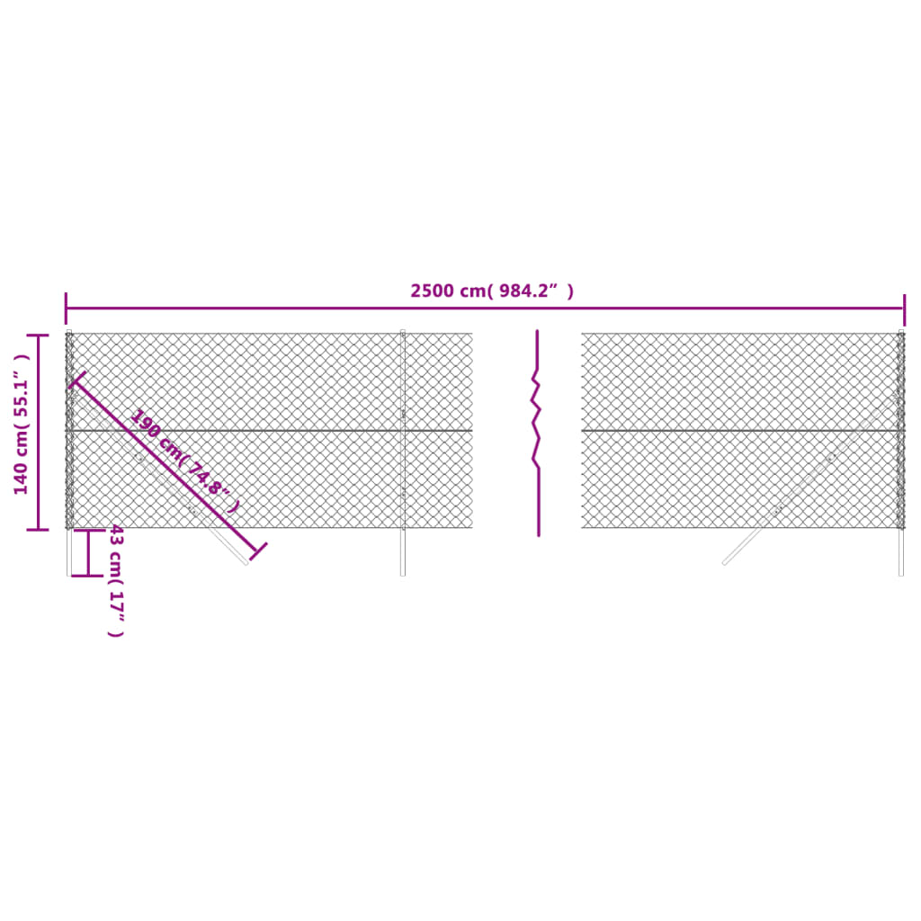 Verkkoaita antrasiitti 1,4x25 m