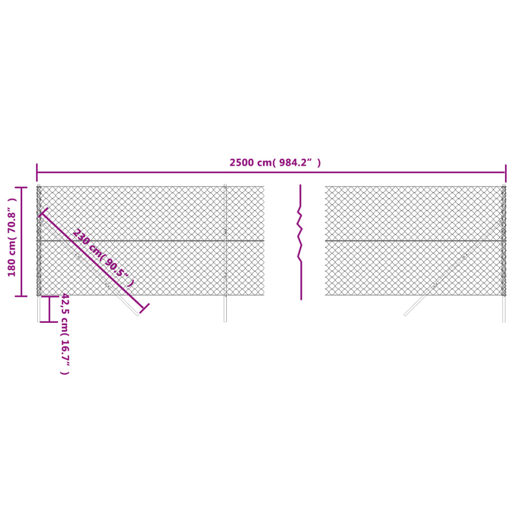 Verkkoaita antrasiitti 1,8x25 m