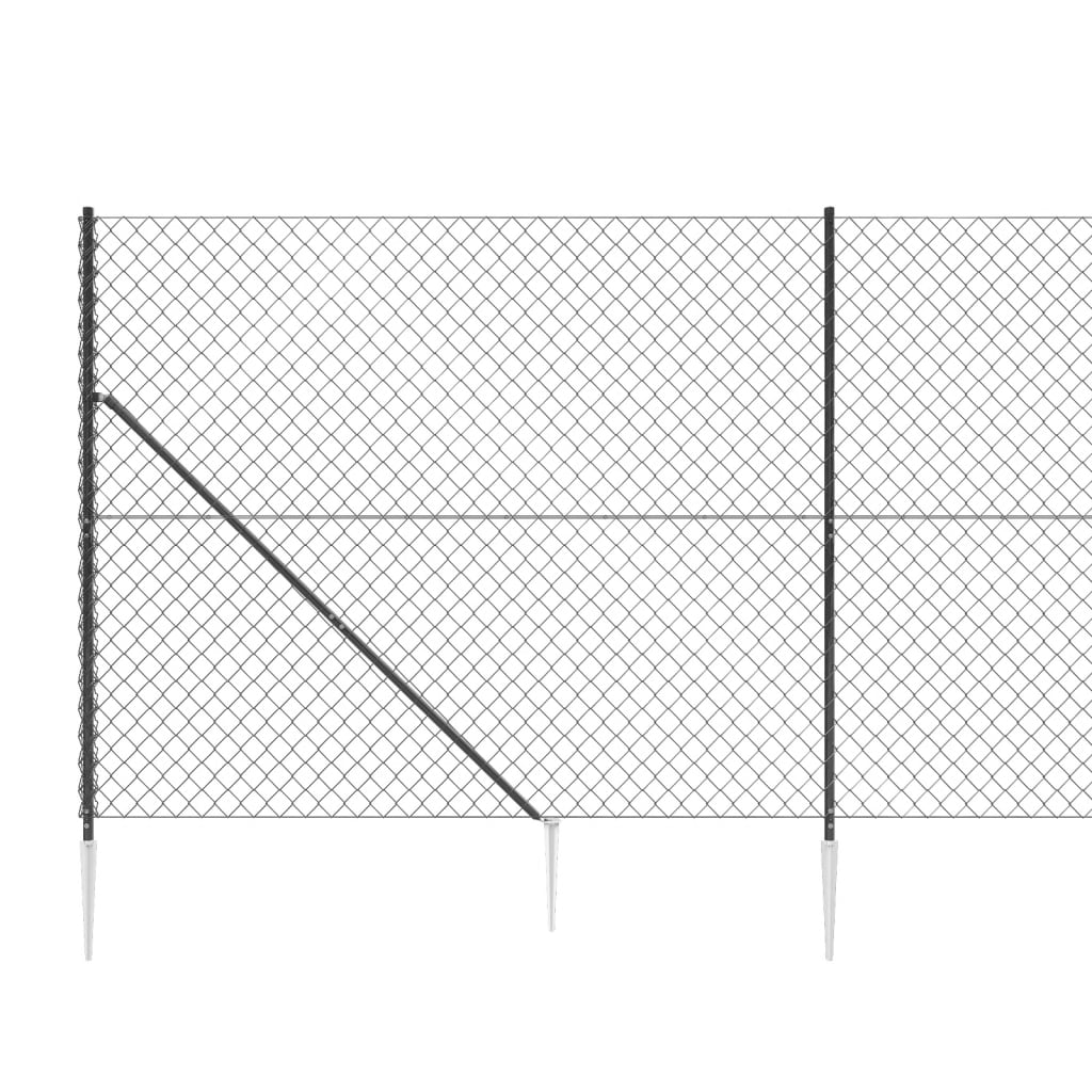 Verkkoaita maapiikeillä antrasiitti 1,6x10 m